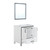 Lexora -  Ziva 30" White Single Vanity - Cultured Marble Top - White Square Sink  28" Mirror - LZV352230SAJSM28