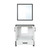 Lexora -  Ziva 30" White Single Vanity - no Top  28" Mirror - LZV352230SA00M28