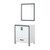 Lexora -  Ziva 30" White Single Vanity - no Top  28" Mirror - LZV352230SA00M28