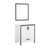 Lexora -  Ziva 30" White Single Vanity - no Top  28" Mirror - LZV352230SA00M28