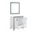 Lexora -  Ziva 30" White Single Vanity - no Top  28" Mirror - LZV352230SA00M28