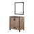 Lexora -  Ziva 30" Rustic Barnwood Single Vanity - no Top  28" Mirror - LZV352230SN00M28