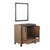 Lexora -  Ziva 30" Rustic Barnwood Single Vanity - no Top  28" Mirror - LZV352230SN00M28