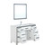 Lexora -  Ziva 48" White Single Vanity - Cultured Marble Top - White Square Sink  34" Mirror w/ Faucet - LZV352248SAJSM34F