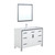 Lexora -  Ziva 48" White Single Vanity - Cultured Marble Top - White Square Sink  34" Mirror w/ Faucet - LZV352248SAJSM34F