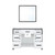 Lexora -  Ziva 48" White Single Vanity - Cultured Marble Top - White Square Sink  34" Mirror - LZV352248SAJSM34