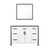 Lexora -  Ziva 48" White Single Vanity - Cultured Marble Top - White Square Sink  34" Mirror - LZV352248SAJSM34