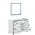 Lexora -  Ziva 48" White Single Vanity - Cultured Marble Top - White Square Sink  34" Mirror - LZV352248SAJSM34