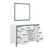 Lexora -  Ziva 48" White Single Vanity - no Top  34" Mirror - LZV352248SA00M34