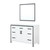 Lexora -  Ziva 48" White Single Vanity - no Top  34" Mirror - LZV352248SA00M34