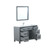 Lexora -  Ziva 48" Dark Grey Single Vanity - Cultured Marble Top - White Square Sink  34" Mirror w/ Faucet - LZV352248SBJSM34F