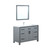 Lexora -  Ziva 48" Dark Grey Single Vanity - Cultured Marble Top - White Square Sink  34" Mirror w/ Faucet - LZV352248SBJSM34F