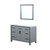 Lexora -  Ziva 48" Dark Grey Single Vanity - Cultured Marble Top - White Square Sink  34" Mirror - LZV352248SBJSM34