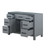 Lexora -  Ziva 48" Dark Grey Vanity Cabinet Only - LZV352248SB00000