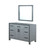 Lexora -  Ziva 48" Dark Grey Single Vanity - no Top  34" Mirror - LZV352248SB00M34