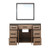 Lexora -  Ziva 48" Rustic Barnwood Single Vanity - no Top  34" Mirror - LZV352248SN00M34
