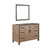 Lexora -  Ziva 48" Rustic Barnwood Single Vanity - no Top  34" Mirror - LZV352248SN00M34