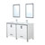 Lexora -  Ziva 60" White Double Vanity - Cultured Marble Top - White Square Sink  22" Mirrors w/ Faucet - LZV352260SAJSM22F