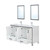 Lexora -  Ziva 60" White Double Vanity - Cultured Marble Top - White Square Sink  22" Mirrors w/ Faucet - LZV352260SAJSM22F