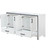 Lexora -  Ziva 60" White Vanity Cabinet Only - LZV352260SA00000