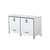 Lexora -  Ziva 60" White Double Vanity - Cultured Marble Top - White Square Sink  no Mirror - LZV352260SAJS000