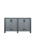 Lexora -  Ziva 60" Dark Grey Double Vanity - Cultured Marble Top - White Square Sink  no Mirror - LZV352260SBJS000