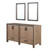 Lexora -  Ziva 60" Rustic Barnwood Double Vanity - no Top  22" Mirrors - LZV352260SN00M22