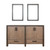 Lexora -  Ziva 60" Rustic Barnwood Double Vanity - no Top  22" Mirrors - LZV352260SN00M22