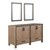 Lexora -  Ziva 60" Rustic Barnwood Double Vanity - no Top  22" Mirrors - LZV352260SN00M22