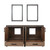 Lexora -  Ziva 60" Rustic Barnwood Double Vanity - no Top  22" Mirrors - LZV352260SN00M22
