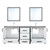 Lexora -  Ziva 72" White Double Vanity - Cultured Marble Top - White Square Sink  30" Mirrors w/ Faucet - LZV352272SAJSM30F