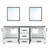 Lexora -  Ziva 72" White Double Vanity - Cultured Marble Top - White Square Sink  30" Mirrors - LZV352272SAJSM30