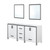 Lexora -  Ziva 72" White Double Vanity - no Top  30" Mirrors - LZV352272SA00M30