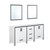 Lexora -  Ziva 72" White Double Vanity - no Top  30" Mirrors - LZV352272SA00M30