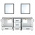 Lexora -  Ziva 72" White Double Vanity - no Top  30" Mirrors - LZV352272SA00M30