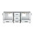 Lexora -  Ziva 72" White Double Vanity - Cultured Marble Top - White Square Sink  no Mirror - LZV352272SAJS000