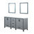 Lexora -  Ziva 72" Dark Grey Double Vanity - Cultured Marble Top - White Square Sink  30" Mirrors - LZV352272SBJSM30