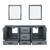 Lexora -  Ziva 72" Dark Grey Double Vanity - Cultured Marble Top - White Square Sink  30" Mirrors - LZV352272SBJSM30