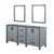 Lexora -  Ziva 72" Dark Grey Double Vanity - no Top  30" Mirrors - LZV352272SB00M30