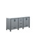 Lexora -  Ziva 72" Dark Grey Double Vanity - Cultured Marble Top - White Square Sink  no Mirror - LZV352272SBJS000