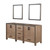 Lexora -  Ziva 72" Rustic Barnwood Double Vanity - no Top  30" Mirrors - LZV352272SN00M30