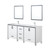 Lexora -  Ziva 80" White Double Vanity - Cultured Marble Top - White Square Sink  30" Mirrors w/ Faucet - LZV352280SAJSM30F