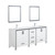 Lexora -  Ziva 80" White Double Vanity - Cultured Marble Top - White Square Sink  30" Mirrors w/ Faucet - LZV352280SAJSM30F
