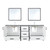 Lexora -  Ziva 80" White Double Vanity - Cultured Marble Top - White Square Sink  30" Mirrors w/ Faucet - LZV352280SAJSM30F