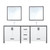 Lexora -  Ziva 80" White Double Vanity - Cultured Marble Top - White Square Sink  30" Mirrors w/ Faucet - LZV352280SAJSM30F