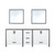 Lexora -  Ziva 80" White Double Vanity - Cultured Marble Top - White Square Sink  30" Mirrors - LZV352280SAJSM30