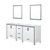 Lexora -  Ziva 80" White Double Vanity - Cultured Marble Top - White Square Sink  30" Mirrors - LZV352280SAJSM30