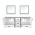 Lexora -  Ziva 80" White Double Vanity - Cultured Marble Top - White Square Sink  30" Mirrors - LZV352280SAJSM30