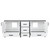 Lexora -  Ziva 80" White Vanity Cabinet Only - LZV352280SA00000