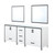 Lexora -  Ziva 80" White Double Vanity - no Top  30" Mirrors - LZV352280SA00M30
